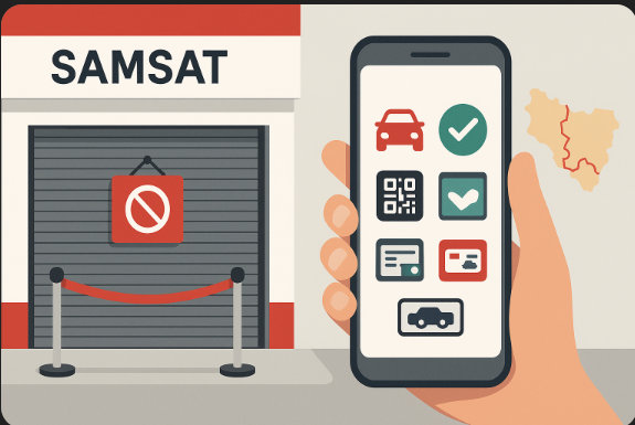 Gerai & Samling Ditutup, Begini Cara Bayar PKB dari Rumah